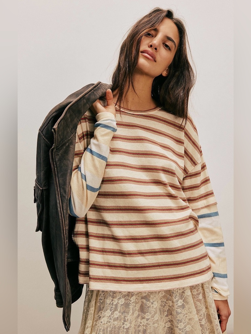 NWT-Free People “Nina” Long Sleeved Shirt - Picture 3 of 10